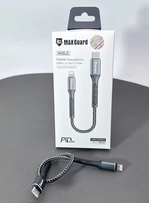Maxguard 25CM PD 20W Lightning To Type-C Cable M40LC