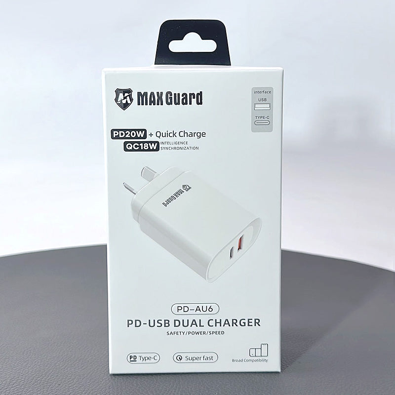 Maxguard PD20W QC18W USB Type-C Home Charger PDAU6/MGAU6