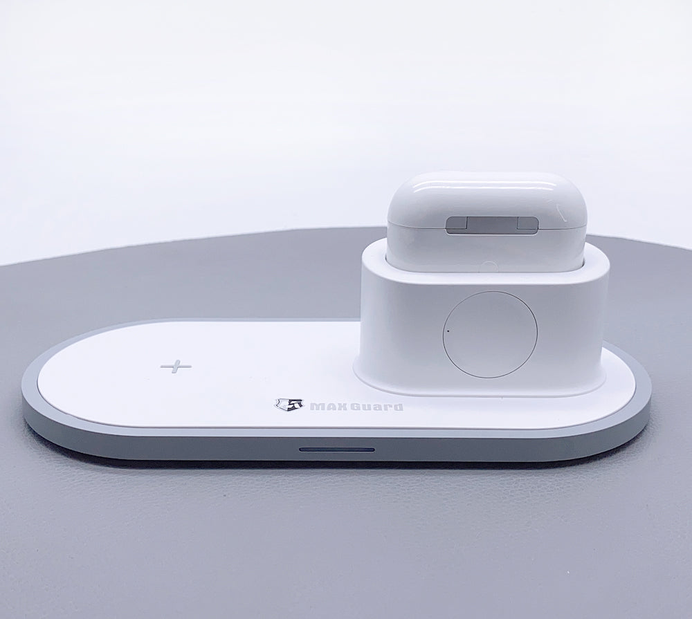 Maxguard 3 in 1 iwatch wireless charger charging station (for phone, watch, airpod pro)