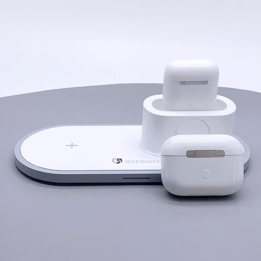 Maxguard 3 in 1 iwatch wireless charger charging station (for phone, watch, airpod pro)
