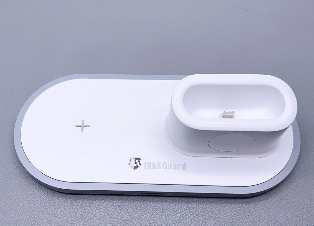 Maxguard 3 in 1 iwatch wireless charger charging station (for phone, watch, airpod pro)