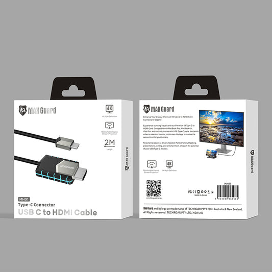 Maxguard 2m 4K High-Definition Type-C Connector USB C To HDMI Cable MH01